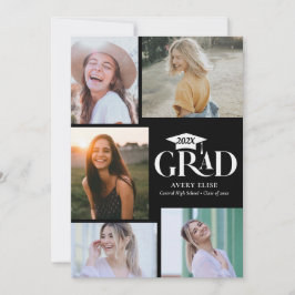 Convite para Colagem de Fotos em Preto e Branco Mo