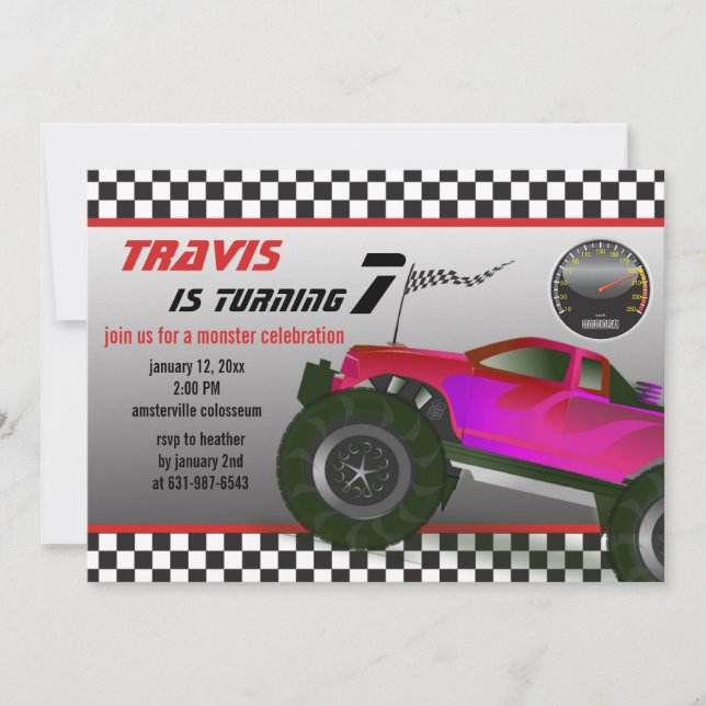 Convite para Comício de Caminhão de Monstro (Frente)