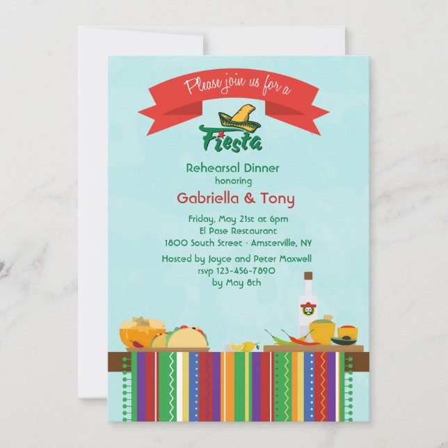 Convite para Comida Mexicana (Frente)