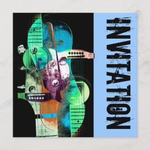 convite para compota de jazz com guitarra acústic