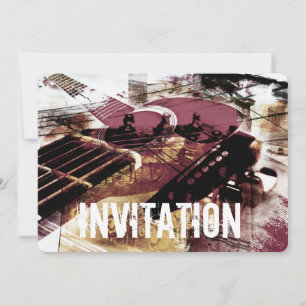 convite para compota de jazz com guitarra acústic