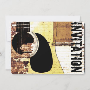 convite para compota de jazz com guitarra acústic