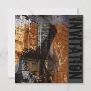 convite para compota de jazz com guitarra acústica