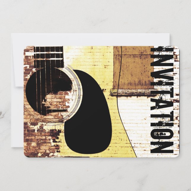 convite para compota de jazz com guitarra acústica (Frente)