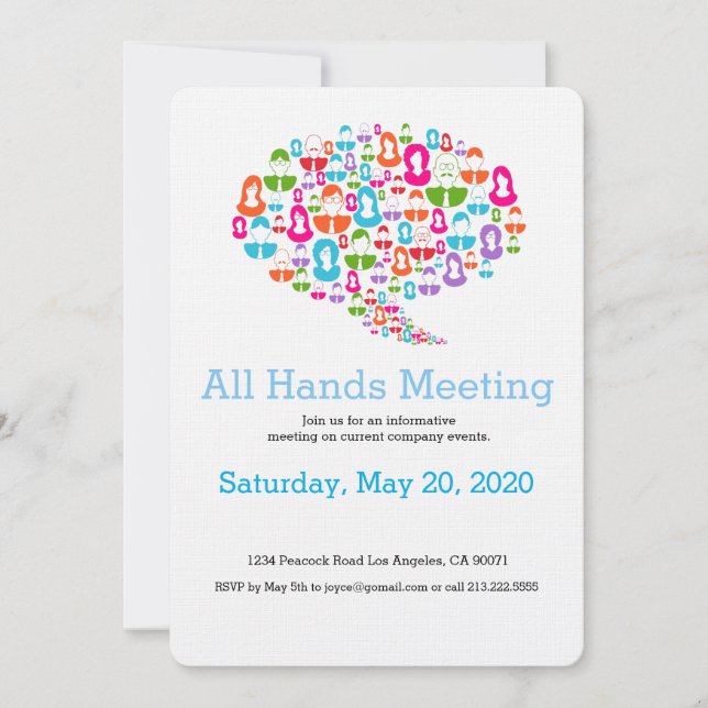 Convite para Comunicação de bolhas de voz (Frente)