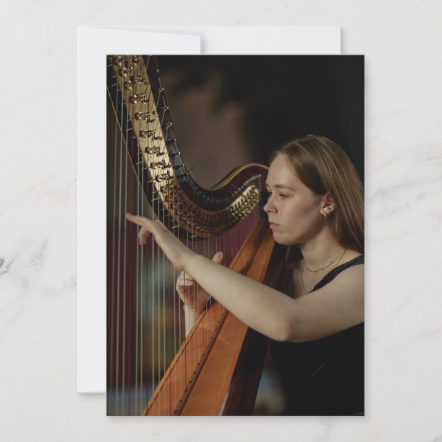 Convite para Concerto de Recital de Harpa Música C (Frente)