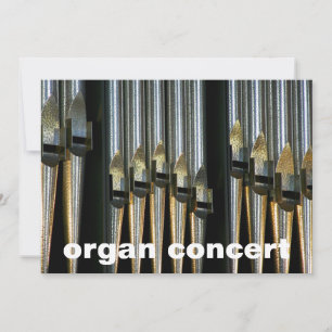 Convite para concertos de órgãos - tubos de meta