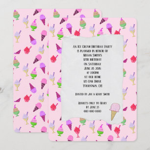 Convite para cones de Festa de aniversário de Sor