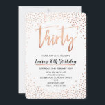 Convite para confete rosa ANIVERSÁRIO DE 30 ANOS d<br><div class="desc">NOTA - O EFEITO DA FOLHA DE OURO ROSA É UMA IMAGEM IMPRESSA. Um design de convite super na moda para o seu 30. Uau, seus amigos e família com este pequeno número;D Dica: 1. Para alterar/mover os gráficos, pressione o botão "personalizá-lo". 2. Você também pode alterar as fontes e...</div>