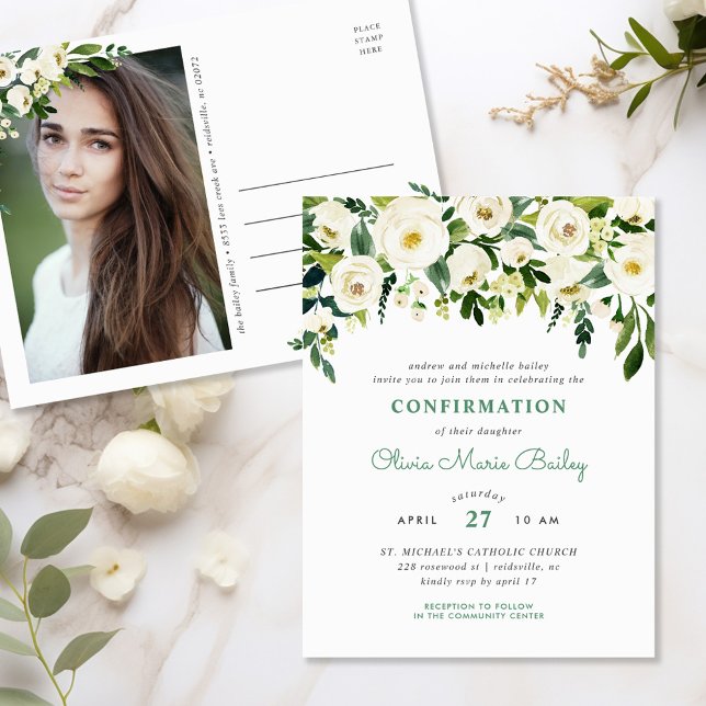 Convite para confirmação de foto de verde doce (Criador carregado)