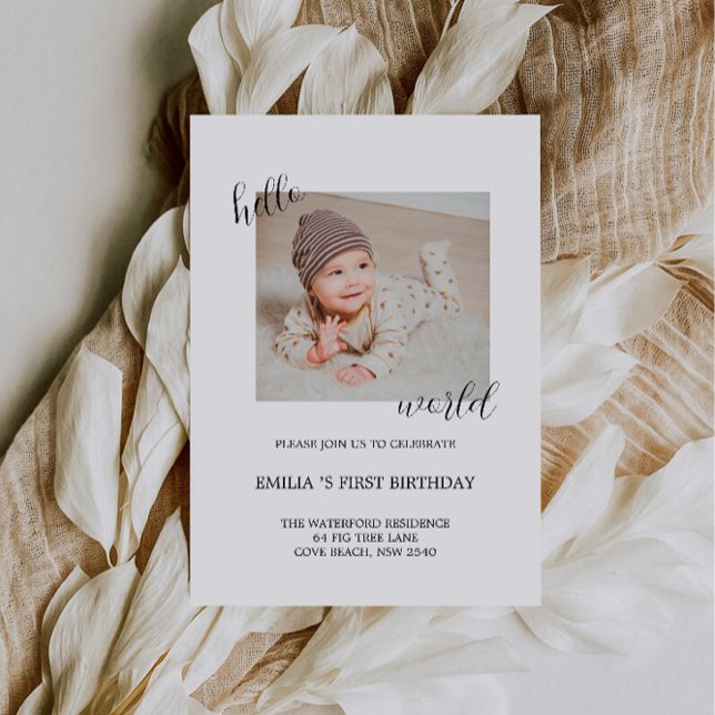 Convite para Conselho de Foto Feliz Aniversário (Happy Birthday Photo Board Invitation)