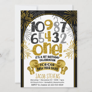 Convite para Contagem de Anos novos de Parte prime