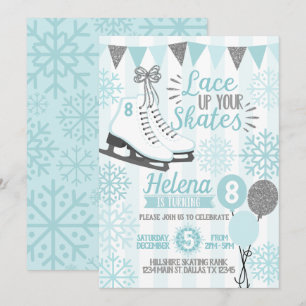Convite Para Convite de aniversário De Patinaçã