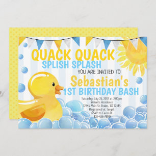 Convite para Convite de aniversário de Pato de Bor