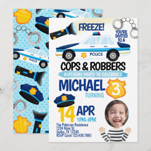 Convite para Convite de aniversário de policiais 