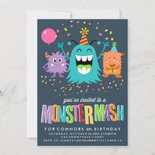 Convite para CONVITE DE FESTAS MONSTER MASH ANIVER
