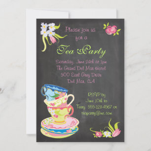 Convite para Copas de Chalkboard Victorian Stackin