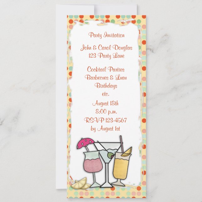 Convite para coquetéis (Frente)