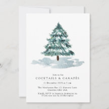 Convite para coquetéis de Natal da Pinheira de inv