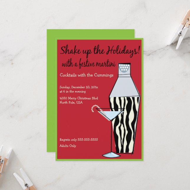 Convite para Coquetel Shake Up The Holidays (Frente/Verso In Situ)