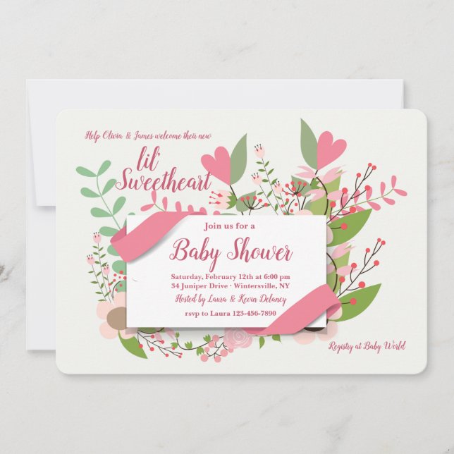 Convite para Corações e Flores (Frente)