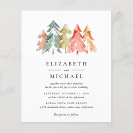 Convite para Cores de Água para Pinheiros Russos d