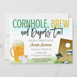 Convite para Cornhole and Beer Chá de fraldas