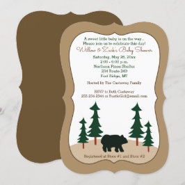 Convite para Cortar Árvore do Urso Rústico