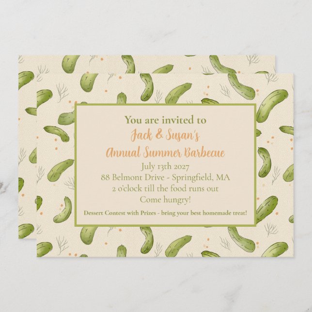Convite para cozinheiros de Verão (Frente/Verso)