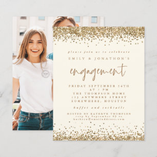 Convite para Creme de Noivado de Fotografia Glitte