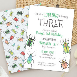 Convite para Crianças de Aniversário de Insetos