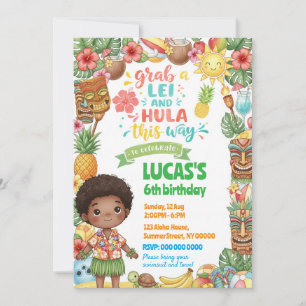 Convite para Crianças de Aniversário do Havaí