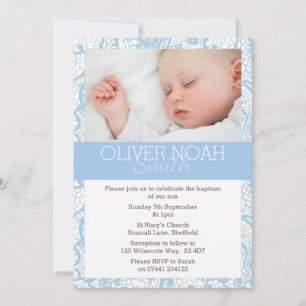 Convite Para Crianças De Bebês/Baptismo