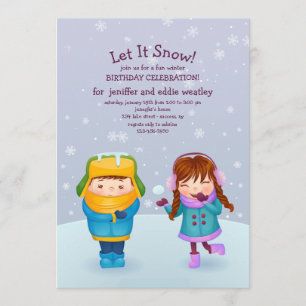 Convite Para Crianças De Inverno