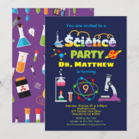 Convite para crianças do laboratório de festa de a