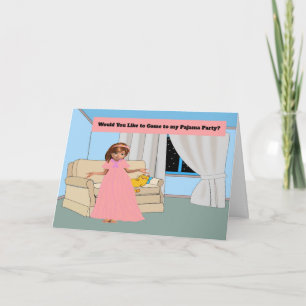 Convite para Crianças do Partido Pajama para Menin
