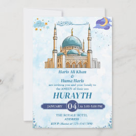 Convite para Crianças Muçulmanas Cutes Personaliza
