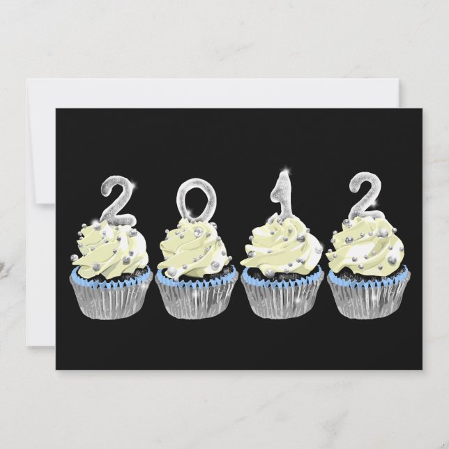 Convite para cupcake de 2012 (Frente)