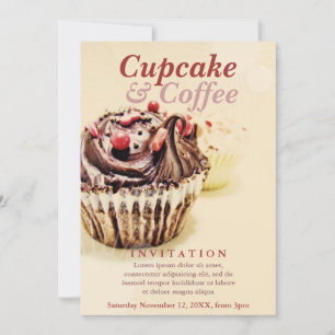 Convite para Cupcake de chocolate