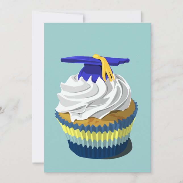 Convite para cupcake de graduação (Frente)