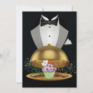 Convite para Cupcakes Elegante Halloween - SRF