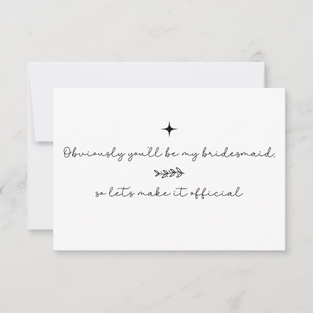 Convite para Dama de Honra (Frente)