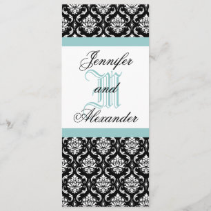 convite para Damask de Casamento de Casamento de L