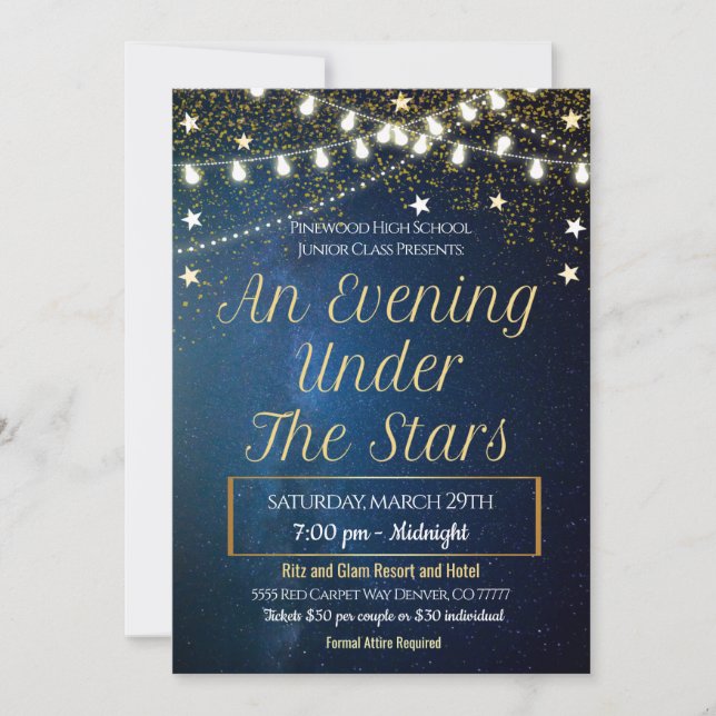 Convite para dança de baile de formatura (Frente)