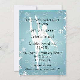 Convite para dança de Balés de inverno