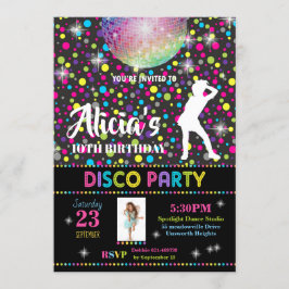 Convite para dança de Convite de festas Disco