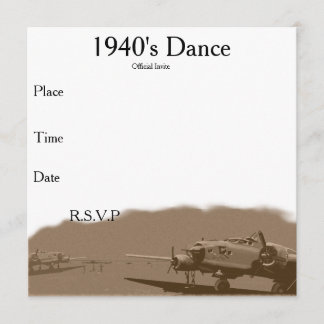 Convite para dança dos anos 40