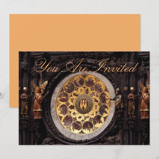 Convite para Decoração de Relógio de Prauge (Frente/Verso)