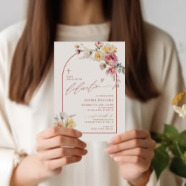 Convite para Dedicação de Flores de Rosa do Jardim