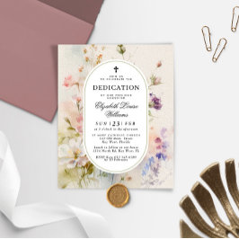 Convite para Dedicação de Flores Selvagens Russas